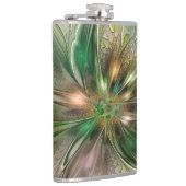 カラフルファンタジーモダン抽象芸術フラクタル花 フラスク (右)