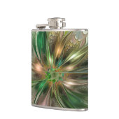 カラフルファンタジーモダン抽象芸術フラクタル花 フラスク (左)