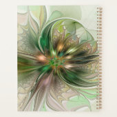 カラフルファンタジーモダン抽象芸術フラクタル花 プランナー手帳 (裏面)