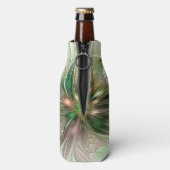 カラフルファンタジーモダン抽象芸術フラクタル花 ボトルクーラー (ボトル裏面)