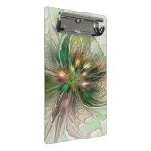 カラフルファンタジーモダン抽象芸術フラクタル花 ミニクリップボード (アングル)