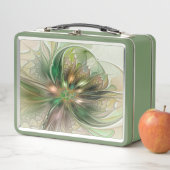 カラフルファンタジーモダン抽象芸術フラクタル花 メタルランチボックス (インサイチュ)