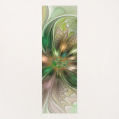 カラフルファンタジーモダン抽象芸術フラクタル花 ヨガマット (正面)