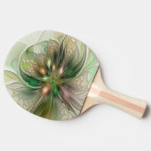 カラフルファンタジーモダン抽象芸術フラクタル花 卓球ラケット (横)