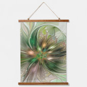 カラフルファンタジーモダン抽象芸術フラクタル花 吊り下げ型タペストリー (正面)