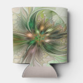 カラフルファンタジーモダン抽象芸術フラクタル花 缶クーラー (裏面)