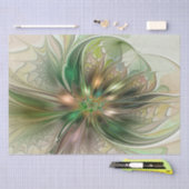 カラフルファンタジーモダン抽象芸術フラクタル花 薄葉紙 (クラフト)