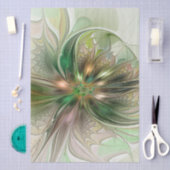 カラフルファンタジーモダン抽象芸術フラクタル花 薄葉紙 (クラフト)