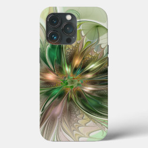 カラフルファンタジーモダン抽象芸術フラクタル花 iPhone 13 PROケース