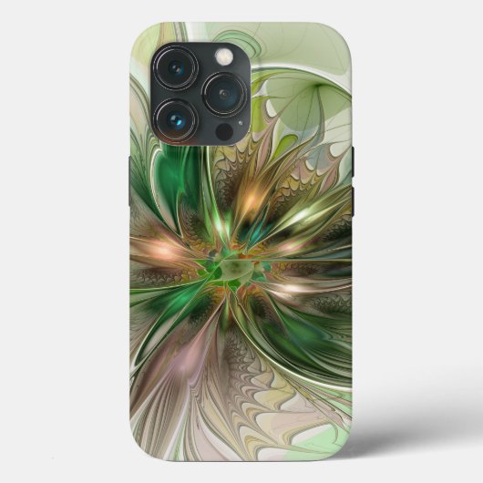 カラフルファンタジーモダン抽象芸術フラクタル花 Case-Mate iPhoneケース (裏面)