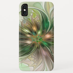 カラフルファンタジーモダン抽象芸術フラクタル花 iPhone XS MAXケース
