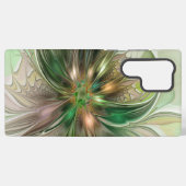 カラフルファンタジーモダン抽象芸術フラクタル花 SAMSUNG GALAXYケース (裏面横)