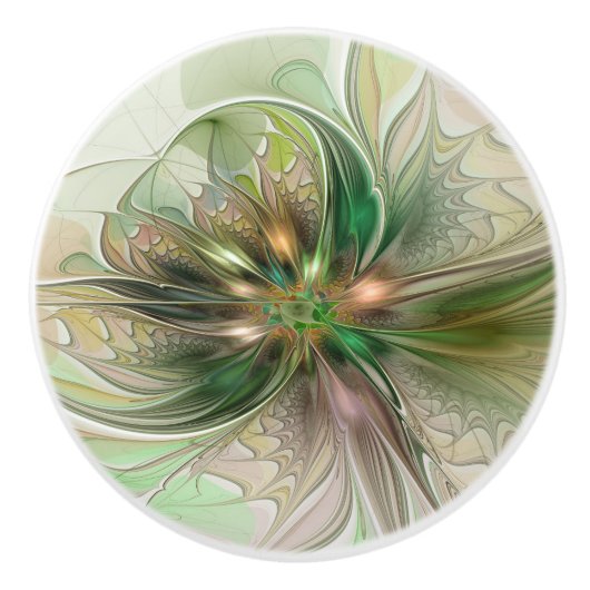 カラフルファンタジーモダン抽象芸術フラクタル セラミックノブ (正面)