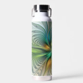 カラフルファンタジーモダン抽象芸術フラワーフラクタル ウォーターボトル (正面)