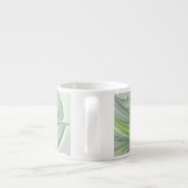 カラフルファンタジーモダン抽象芸術フラワーフラクタル エスプレッソカップ (裏面)