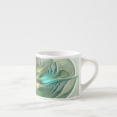 カラフルファンタジーモダン抽象芸術フラワーフラクタル エスプレッソカップ (右)