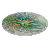 カラフルファンタジーモダン抽象芸術フラワーフラクタル カッティングボード (角)