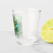 カラフルファンタジーモダン抽象芸術フラワーフラクタル ショットグラス (右)