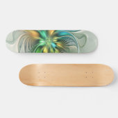 カラフルファンタジーモダン抽象芸術フラワーフラクタル スケートボード (横)