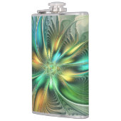 カラフルファンタジーモダン抽象芸術フラワーフラクタル フラスク (左)