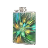 カラフルファンタジーモダン抽象芸術フラワーフラクタル フラスク (左)