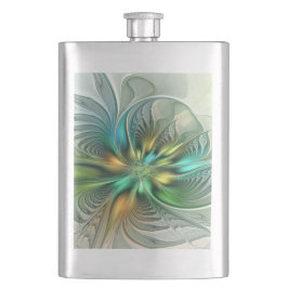 カラフルファンタジーモダン抽象芸術フラワーフラクタル フラスク