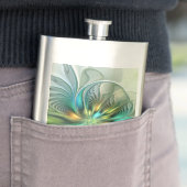 カラフルファンタジーモダン抽象芸術フラワーフラクタル フラスク (インサイチュ)