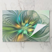 カラフルファンタジーモダン抽象芸術フラワーフラクタル ペーパーパッド (折り畳み)