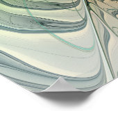 カラフルファンタジーモダン抽象芸術フラワーフラクタル ポスター (角)