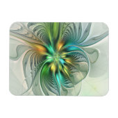 カラフルファンタジーモダン抽象芸術フラワーフラクタル マグネット (横)