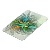 カラフルファンタジーモダン抽象芸術フラワーフラクタル マグネット (左側)