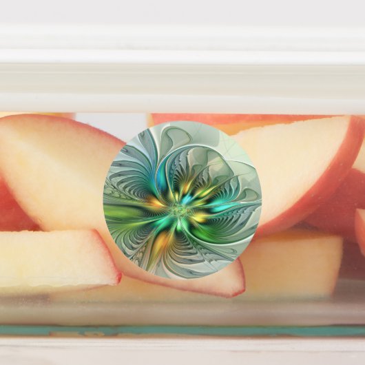 カラフルファンタジーモダン抽象芸術フラワーフラクタル ラベル (貼付)