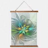 カラフルファンタジーモダン抽象芸術フラワーフラクタル 吊り下げ型タペストリー (正面)