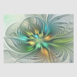 カラフルファンタジーモダン抽象芸術フラワーフラクタル 薄葉紙