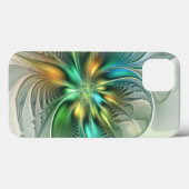 カラフルファンタジーモダン抽象芸術フラワーフラクタル Case-Mate iPhoneケース (裏面 (横))