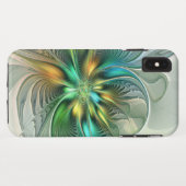 カラフルファンタジーモダン抽象芸術フラワーフラクタル Case-Mate iPhoneケース (裏面(横))