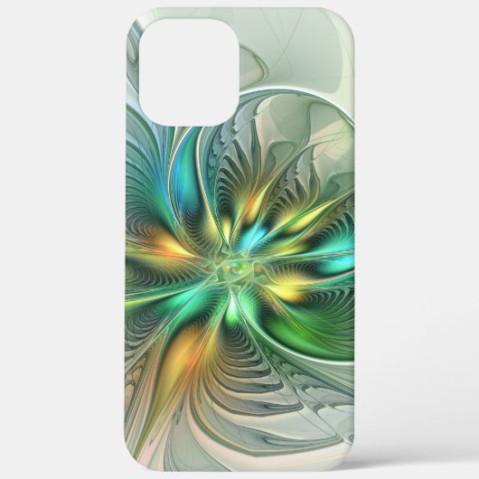 カラフルファンタジーモダン抽象芸術フラワーフラクタル Case-Mate iPhoneケース (裏面)
