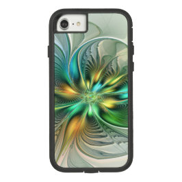 カラフルファンタジーモダン抽象芸術フラワーフラクタル iPhone 13ケース