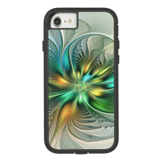 カラフルファンタジーモダン抽象芸術フラワーフラクタル Case-Mate iPhoneケース (裏面)