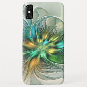 カラフルファンタジーモダン抽象芸術フラワーフラクタル iPhone XS MAXケース