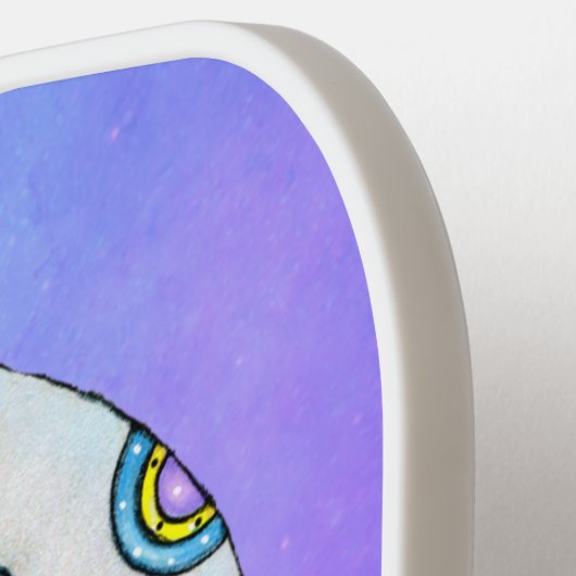 カラフルファンタジー三日月スクロール図形の空 ピックルボールラケット (左詳細)