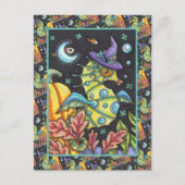 カラフルファンタジー乗馬、ハロウィーン海の魔女 シーズンポストカード (正面)