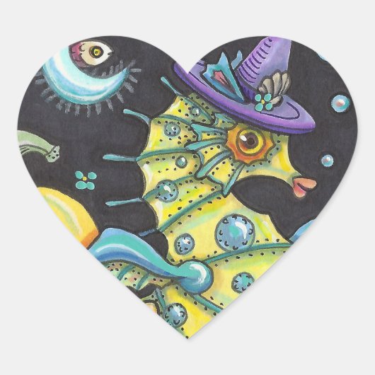 カラフルファンタジー乗馬、ハロウィーン海の魔女 ハートシール (正面)