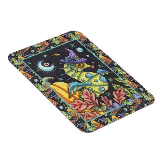 カラフルファンタジー乗馬、ハロウィーン海の魔女 マグネット (右側)