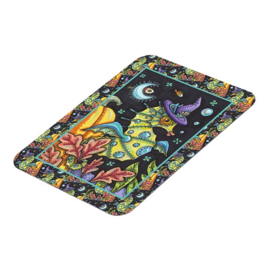 カラフルファンタジー乗馬、ハロウィーン海の魔女 マグネット (左側)