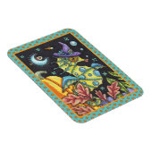 カラフルファンタジー乗馬、ハロウィーン海の魔女 マグネット (右側)