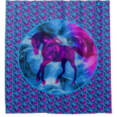 カラフルファンタジー動物 シャワーカーテン (正面)