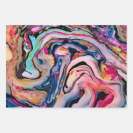 カラフルファンタジー抽象化 ラッピングペーパーシート