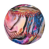 カラフルファンタジー抽象化 野球ボール (裏面)