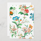 カラフルファンタジー水色フローラ ノートカード (正面/裏面)